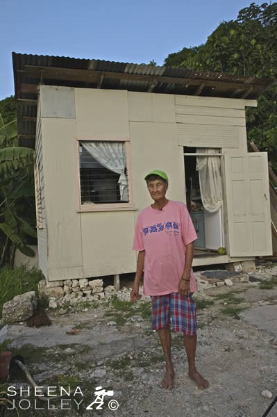 Erlene outside her present home.jpg - 